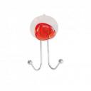 Axentia Крючок Amica 7521897, хромированный металл, акриловый декор, 1,5 кг, коррозионностойкий хром, присоска