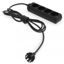 Mājsaimniecības pagarinātājs 4 kontaktligzdām, 3.0m, melns, AW24656, AWTOOL