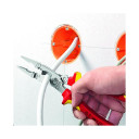 Izolēti chrome knaibles elektriskai uzstādī&scaron;anai, Knipex, 13 96 200, 200 mm, VDE testētas, 6 funkcijas vienā rīkā.