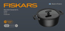 Katls Hard Face, FISKARS, 1075527, 26 cm, 5 l, melns, alumīnijs, ar vāku, keramikas nepiedegošais pārklājums