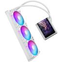 Asus ROG RYUO IV 360 ARGB balts, 90RC01N2-B0EAY0, 12 cm, 3 ventilatori, 2200 RPM, 56,66 CFM, AMOLED displejs
