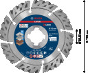 X-LOCK dimanta disks Multi Material 115, Mazām leņķa slīpma&scaron;īnām EXPERT MULTI MATERIAL DIMANTA GRIEZĒJDISKS, 2608900669, BOSCH