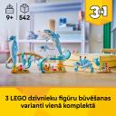 Lego Konstruktors 3in1 31385, 542 gab., dzīvnieki, delfīni, jūraszirdziņ&scaron;, krabis, kustīgas daļas