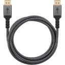 Goobay Displeja porta kabelis 65264, 1m, 8K60Hz, 32.4 Gbps, elastīgs, dinamiskais HDR, alumīnija korpuss