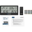 Blaupunkt Meteoroloģiskā stacija WS20BK, LCD, 3xAA baterijas, 2xAA ārējais sensors, melna, 230g