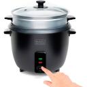 Black Decker Rīsu vārītājs BXRC1800E ES9680120B, 1.8L, 700W, nerūsējo&scaron;ais tērauds, tvaika grozs, karstuma saglabā&scaron;ana