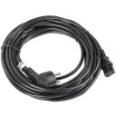 Lanberg CEE 7/7 kuni IEC 320 C13 toitekaabel CA-C13C-11CC-0100-BK, 10 m, 10 A, must, 90&deg; nurk
