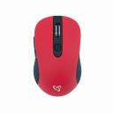 Sbox Hiir WM-911R, 6D, 1600 DPI, 132g, USB 2.0, 10m, RF 2.4 GHz, punane, kummist kate