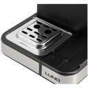 Lund 68502 кофеварка 1350 Вт, 20 бар, 1.5 л резервуар для воды, 0.5 л резервуар для молока, автоматическая очистка