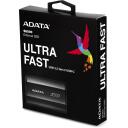 Adata SE800 1 TB i&scaron;orinis SSD ASE800-1TU32G2-CBK, 1000 MB/s, USB Type-C, IP68 atsparus dulkėms ir vandeniui, smūgiams atsparus