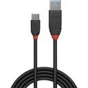Lindy USB 3.2 A-C kabelis 36915 0.5m, 10Gbps, juodas, PVC korpusas, nikelio jungtys, trigubas apsaugos