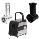 Galinga mėsmalė su tarkavimo funkcija 600W 2 greičiai pralaidumas 1kg/min Sidabrinė Juoda AD4813 Adler