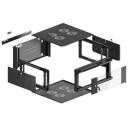 Lanberg Rack kapp 19" seinamonteeritav WFFA-5604-10B, 4U, 600mm, must, kiire kokkupanek, 3 kaabli sisendpaneeli