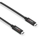 Lindy Kabelis 43348 3m USB 3.2 Gen 2 C/C, duomenų perdavimo greitis iki 10Gbps, palaiko DisplayPort 1.4, UHD 8K 7680x4320@60Hz