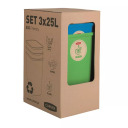 Набор мусорных баков без крышки Deco Flip Bin 3x25L 802174999 Curver