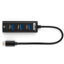 Club3D USB хаб CSV-1549, 3 x USB Type-A, 1 x RJ45, 5 Гбит/с, Gigabit Ethernet, черный