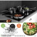 Russell Hobbs Classic Collection S/S pannide komplekt BW06572EU72, 5 tk, 14-24 cm, roostevaba teras, klaasist kaaned
