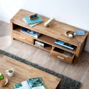 TV galds CHICAGO NEW ar 2 atvilktnēm, 140x40xH45cm, koks: ozolkoa finieris, krāsa: dabīga 84003 Allit