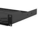 Digitus fiksēta plaukta rackiem DN-19 TRAY-1-SW, 25cm, 1U, melns, tērauds