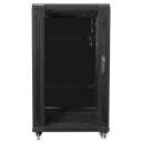Lanberg Rack kapp 19" vabalt seisev FF01-6622-12B, 22U, 600x600mm, must, karastatud klaasist uks, 800kg kandev&otilde;ime