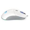 Endorfy GEM Plus Onyx White pele, EY6A011, 19000 DPI, 6 pogas, USB Type-C, Kailh GM 8.0, RGB apgaismojums