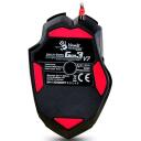 A4Tech optiskā pele V7m A4TMYS43940, 3200DPI, 8 pogas, 1.8m vads, USB, 1000Hz, sarkana apgaismojums, spēļu pielietojums
