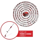 Telescopiska dzīvžogu &scaron;ķēre GE-HH 18/45 Li T-Solo, EINHELL, 3410866, 45 cm asmens, 18V akumulators nepiecie&scaron;ams