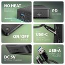 Axagon dokas HMC-U4, USB4 40Gbps, 3x USB-A, 2x USB-C, HDMI 8K/30Hz, DP, RJ-45, SD/mSD, audio, PD 100W