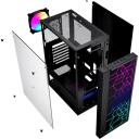 Gembird Fornax 2500 ARGB Datora korpuss CCC-FC-2500, 350mm, 200mm, 420mm, 4.4kg, SPCC, Tempered glass, 2x2.5" bays