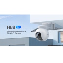 Ezviz HB8 PTZ CS-HB8-4MP V&auml;listingimustes IP65 4MP 2K Nutikas Aku Kaamera 360&deg; P&ouml;&ouml;ramisega MicroSD / &Ouml;&ouml;n&auml;gemine Valge