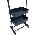 Drēbju pakaramais FERGUS 47-77x29x92-165cm, melns 17511