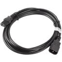 Lanberg Toitekaabel IEC 320 C13 - C14 CA-C13E-11CC-0030-BK, 3 m, C13, C14, VDE sertifitseeritud, must