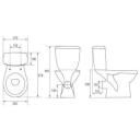 Cersanit WC Mito 680084, 3600 mm, 750 mm, 685 mm, PP kaanega, kahekordne loputusmehhanism