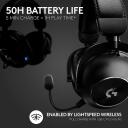 Logitech G Pro X2 Lightspeed 981-001263, 30m, 3000min, 50h akumulatora darbība, 7.1 Surround Sound, USB centrmezgls, Binaural