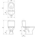 Cersanit WC-pott Merida 011 3252258, 625mm, 6l, horisontaalne v&auml;ljalaskeava, pol&uuml;prop&uuml;leenist kaas, metallkinnitused