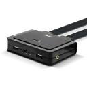 Lindy KVM l&uuml;liti 42344, 2 porti, DisplayPort 1.2, USB 2.0, helikaabel, 4K 60Hz