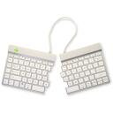 R-Go Tools klaviatuur R-GO SPLIT BREAK, traadita, Bluetooth 5.0, QWERTY, valge, 1.02 m kaabel, ergonoomiline, 350 g