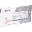 A4Tech Klaviatuur FStyler FK11 A4TKLA47119, 1.5m, USB, membraan, valge, 12 multimeedia nuppu