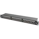 Lanberg Patch Panelis 24 prievadų 1U PPS6-1024-B, RAL 9004, 24, 19 '', 1U, CAT 6, RJ-45