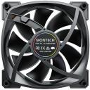 Montech Datora korpuss ventilators AX140PWM BLACK, 140mm, 4-pin, 12V, 27.9dB, 90.5cfm, 540-1760RPM, RGB apgaismojums