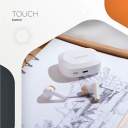 Bezvadu TWS austiņas ar ANC un bezvadu uzlādi Hexagon 7 Wireless Charge Balts Bē&scaron;s CNS-TWS7WB CANYON