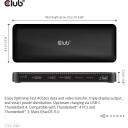 Club3D Thunderbolt 4 sertifitseeritud 12-in-1 dokk CSV-1582, 1xThunderbolt 4, 2xUSB3.2 Gen2 Type-A, 1xUSB3.2 Gen2 Type-C, 2xUSB2.0