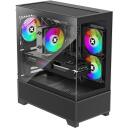 Xilence Корпус для ПК XG172, 3x120mm PWM ARGB вентиляторы, 2x3.5" HDD, 3x2.5" SSD, ATX, черный