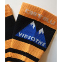 Zeķes VIRSOTNE 13cm, izmērs: XXL, Dark Orange/Black, 5002221464147 CASTELLI