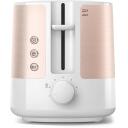 Philips Tosteris HD2638/11, 2 riekeliai, 950 W, rožinė auksinė, balta, 230 V, 1050 W, metalas, 7 rudos spalvos lygiai