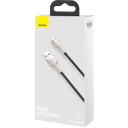 Baseus USB kabelis Lightning CALJK-A01, 1m, 2.4A, 480MB/s, cinko aliuminio + nailono pintas