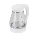 Elektriline veekeetja 2200 W 1.7 L klaasist ja polüpropüleenist korpus 360° pöörleva alusega valge AD1274 Adler