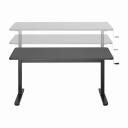 Sbox K&auml;si-Seisev Laua MD-220, 700-1170mm, 1400x600mm, 40kg, teras, must