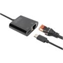 Digitus USB-Type-C Gigabit Ethernet adapteris DN-3027, 1 Gbps, USB-C ports, strāvas piegāde