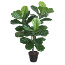 Mākslīgs koks FIDDLE LEAF H100cm, melns puķupods 84688 Allit